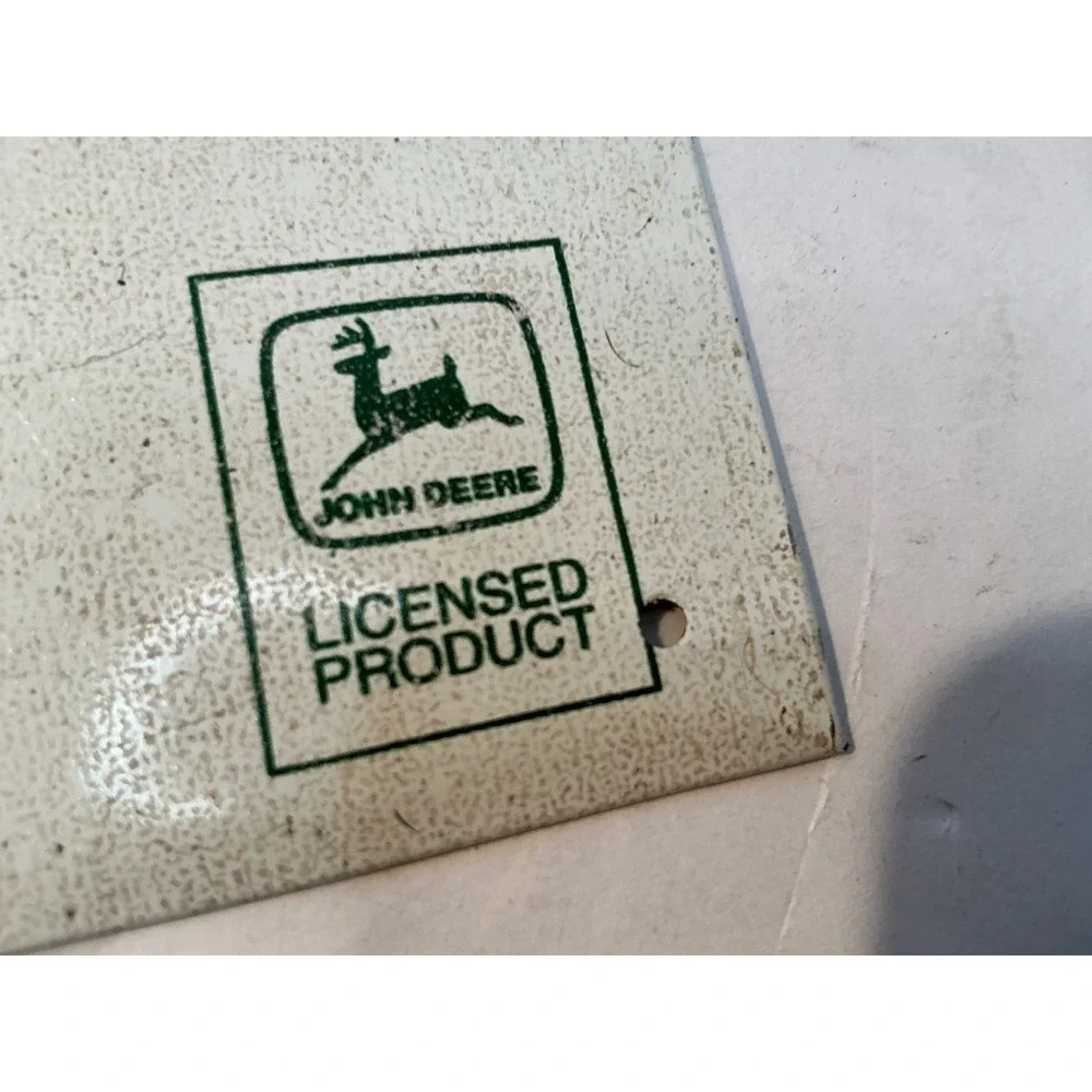 John Deere Metal Sign Leaping Deer Logo Green Yellow Farm Decor 15x12